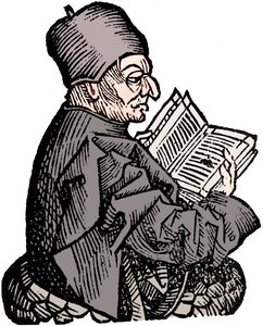 De eerbiedwaardige Beda c673-735, Angelsaksische theoloog, geleerde en historicus, 1493