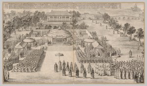 Het Overwinningsbanket: uit Gevechtsscènes van het Neerslaan van Opstanden