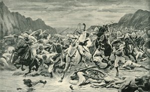 De Overwinning van Kandahar Cavalerie Achtervolging naar de Arghandab Rivier, 1901 door Unbekannt