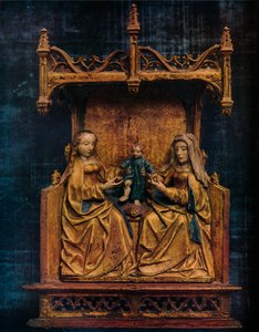 De Maagd en Sint Anna leren de jonge Verlosser lopen, ca. 1470 door Unbekannt