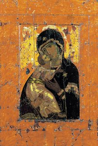 De Maagd van Vladimir, Byzantijns icoon, begin 12e eeuw door Unbekannt