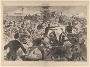 De oorlog voor de Unie, 1862 - Een bajonetaanval Harpers Weekly, Vol. VII, 12 juli 1862