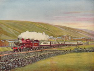 De West Coast Scotsman op volle snelheid bij Tebay, L.M.S.R., 1926 door Unbekannt
