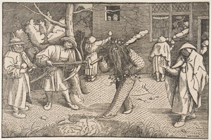 De wilde man of de maskerade van Orson en Valentine, 1566 door Unbekannt