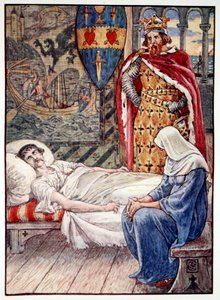 De heks geeft advies over de wond van Sir Tristram, 1911