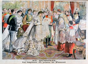De doop van de Prins van Piëmont, Quirinaal Paleis, Rome, 1904