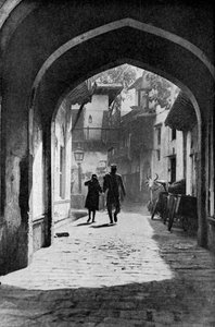 De bazaar van Lucknow, India, ca. 1930s