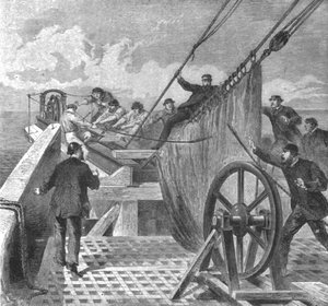 Het breken van de Atlantische kabel aan boord van de Great Eastern, 2 augustus 1865