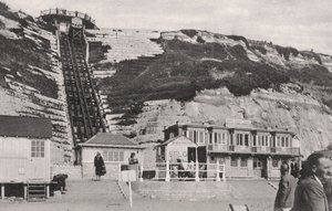 De kliflift in Bournemouth, Dorset, begin 20e eeuw door Unbekannt