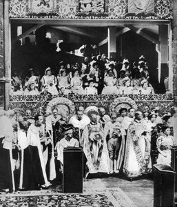 De kroning van koning George V, Westminster Abbey, 22 juni 1911