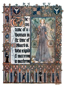 Het kostuum van een vrouw in het bewind van Edward III