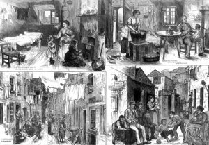 De woningen van de armen in Londen, 1875