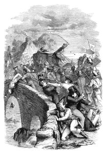 De verkiezingsrellen in Hawick, Scottish Borders, 1837 ca. 1895 door Unbekannt