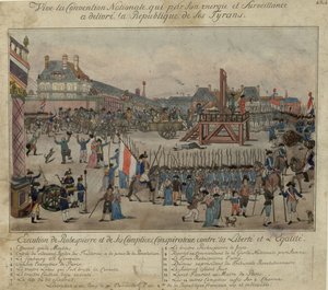 De executie van Robespierre en zijn aanhangers op 28 juli 1794 door Unbekannt