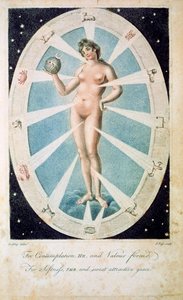De vrouwelijke vorm met astrologische symbolen, 1790