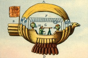 Het vliegende schip van Bartolomeu de Gusmao, ca. 1709 1932 door Unbekannt
