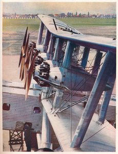 De vier Bristol Jupiter-motoren van de Imperial Airways-liner Scylla, ca. 1936-1937 door Unbekannt