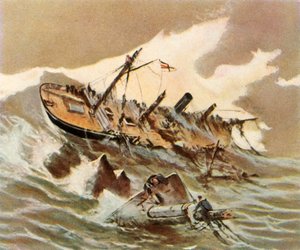 Het kanonneerboot Iltis vergaat, 1896