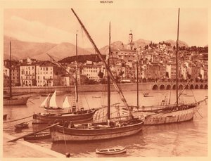 De haven en oude stad, Menton, 1930