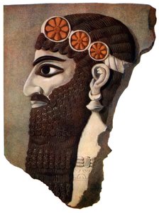Het hoofd van een Assyrische priester of gevleugelde godheid, 1933-1934 door Unbekannt