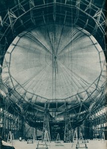 De interne structuur van het luchtschip R101, ca. 1929 ca. 1937