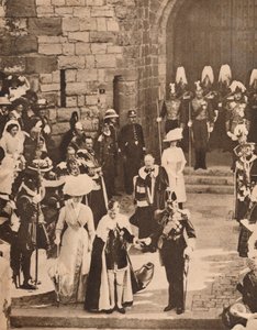 De investituur van de Prins van Wales in Caernarvon Castle, 13 juli 1911, 1935