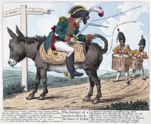 De reis van een moderne held, naar het eiland Elba, 1814