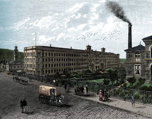 De molen bij Saltaire, ca. 1880