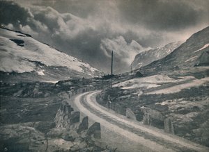 De bergweg Grotli - Stryn, 1914 door Unbekannt