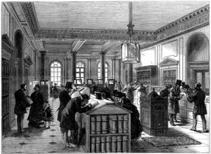 Het nieuwe testamentenregisterkantoor, Somerset House, Londen, 1875 door Unbekannt