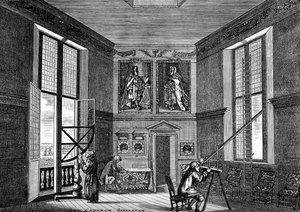 De oude observatiekamer, Greenwich, eind 17e eeuw 1893