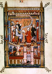 De heidense priesters van Parijs sturen hun boodschap naar Rome, 1317