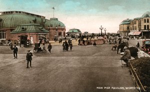 Het paviljoen op de pier, Worthing, West Sussex, begin 20e eeuw