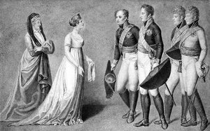 De ontvangst van Alexander I 1777-1825, de Keizer van Rusland, in Memel, 1802