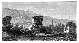 De ruïnes van Sardis, Lydië, Turkije, ca. 1890