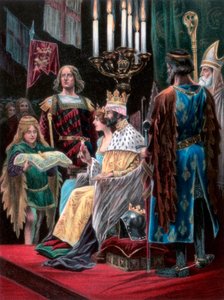 De tweede offerande door Edward II, Westminster, 25 februari 1308, 1902 door Unbekannt