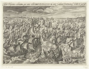 Het zinken van de Spaanse Armada in 1588, 1601 door Unbekannt