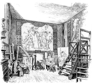 Het atelier van Paul-Jacques-Aimé Baudry, ca. 1880-1882