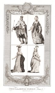 De toenmalige koninklijke familie, gepubliceerd 9 mei 1795 door Alexander Hogg