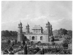 Het graf van Itimad-Ud-Daula, Agra, India, ca. 1860