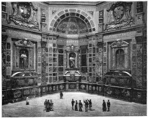 Het Graf van de Laatste van de Medici Familie, San Lorenzo Basiliek, Florence, Italië, 1882