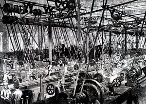 De gereedschaps- en draaibankwerkplaats van Robert Stephenson and Company door Unbekannt