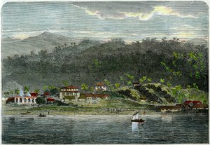 De stad Morant, Morant Bay, Jamaica, c1880 door Unbekannt
