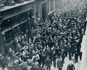 De oorlogscrisis in de stad: De sluiting van de London Stock Exchange, 1914 door Unbekannt