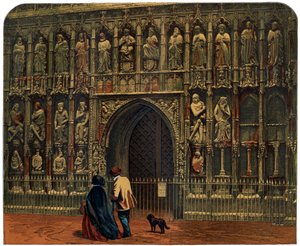 De westelijke gevel, Exeter Cathedral, 19e eeuw