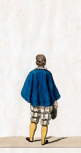 Theaterkostuumontwerp voor Shakespeares toneelstuk, Henry VIII, 19e eeuw