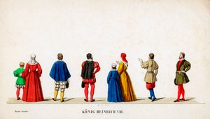 Theaterkostuumontwerpen voor Shakespeares toneelstuk, Henry VIII, 19e eeuw door Unbekannt