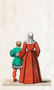 Theaterkostuumontwerpen voor Shakespeares toneelstuk, Henry VIII, 19e eeuw