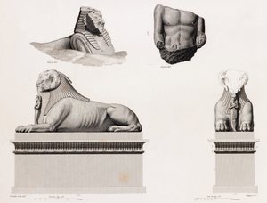 Thebe: Karnak (detail) door Unbekannt
