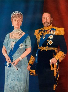 Hun Majesteiten Koning George V en Koningin Mary ten tijde van hun Zilveren Jubileum door Unbekannt